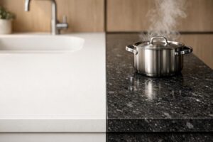 השוואה: משטחי קוריאן מול גרניט למטבח